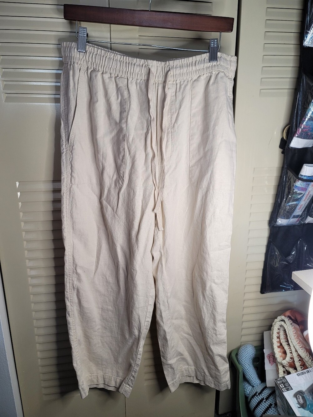 Lucky Brand Lucky Linen Wide Leg Relaxed Fit Pants Size Medium